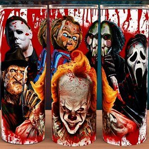 Halloween All Stars Michael Myers, Chucky, Freddy, Jigsaw, Pennywise Tum…